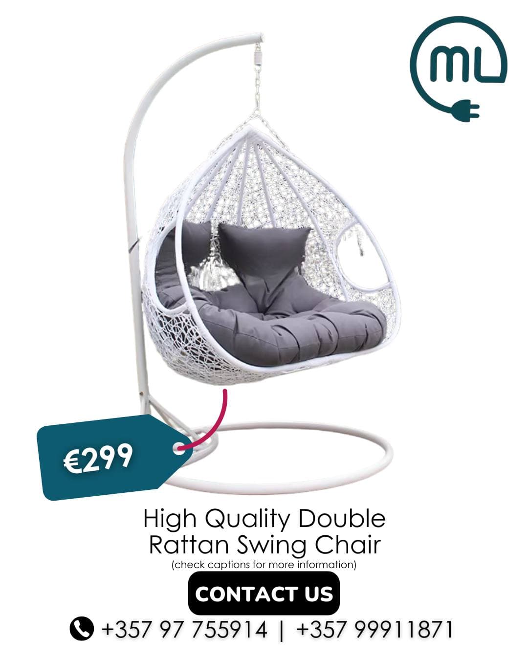 Double Rattan Swing Chair DRSC